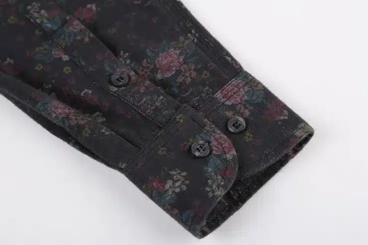 Men shirt Floral printing long sleeve shirts men clothes flowers printed shirts vintage Linen Casual Men Shirt 2016 new Spring 53