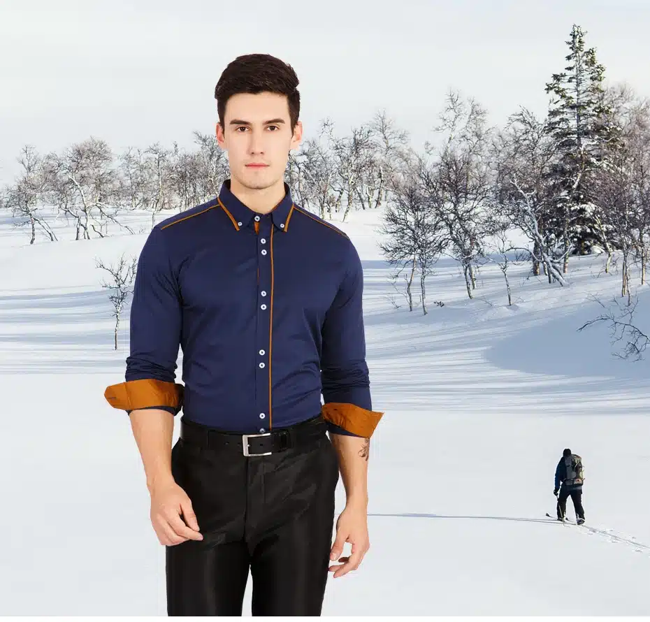 VISADA JAUNA European Size Men's Shirt 2017 New 100% Cotton Slim Business Casual Brand Clothing Long Sleeve Chemise Homme N356 10