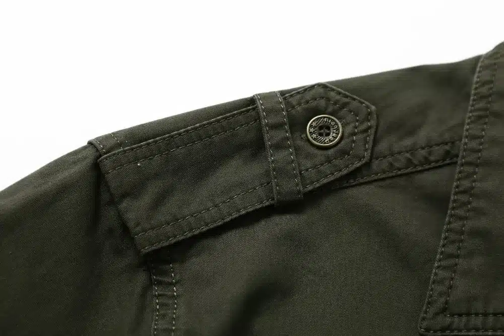 NIANJEEP 2018 Cotton Denim Men Shirts Long Sleeve Military Army Green Casual Shirt Brand Clothing Camisa Masculina A0702 12