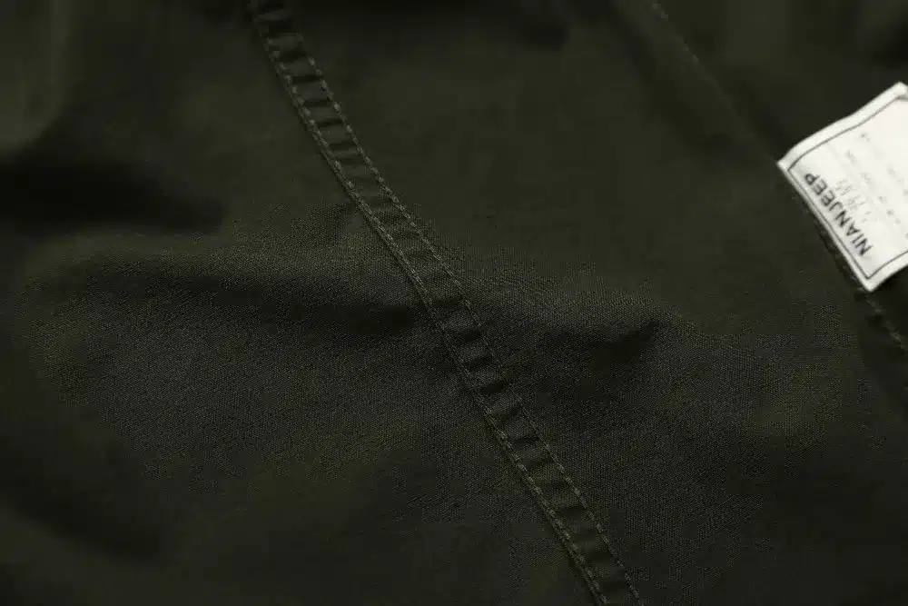 NIANJEEP 2018 Cotton Denim Men Shirts Long Sleeve Military Army Green Casual Shirt Brand Clothing Camisa Masculina A0702 14