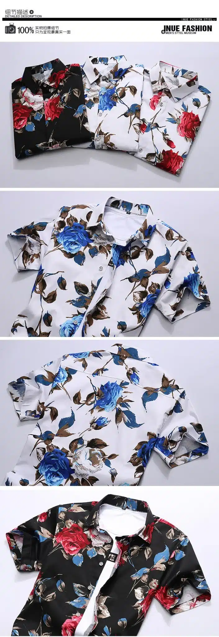 2017 Summer Large Size Blouse Men's Flower Shirt 6XL 7XL Male Casual Print Short Sleeve Shirt Hawaii Shirt Brand Men's Clothing 12