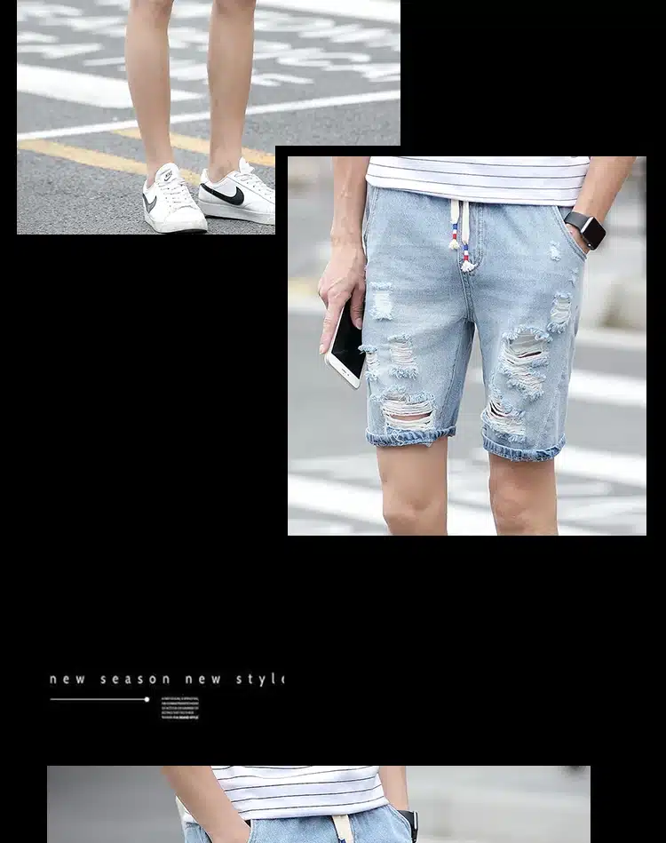 2017 Men's cotton thin denim shorts New fashion summer male Casual short jeans Soft and comfortable casual shorts Free shipping 19