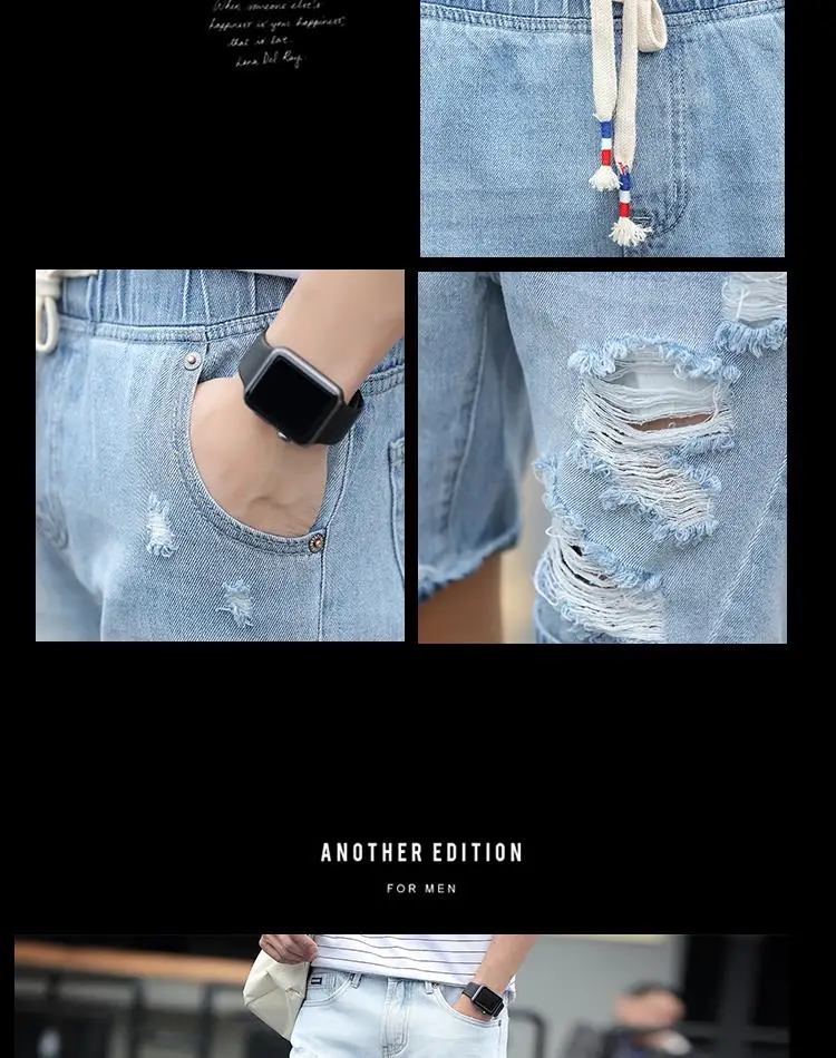 2017 Men's cotton thin denim shorts New fashion summer male Casual short jeans Soft and comfortable casual shorts Free shipping 22