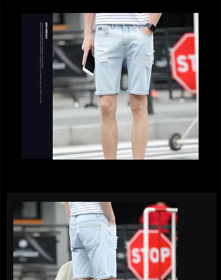 2017 Men's cotton thin denim shorts New fashion summer male Casual short jeans Soft and comfortable casual shorts Free shipping 26