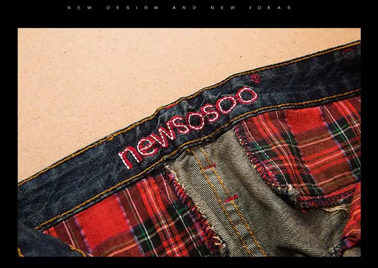LetsKeep 2017 New patchwork Denim jeans for men biker skinny ripped jeans punk mens plaid Designer jeans pants clothing, MA356 7