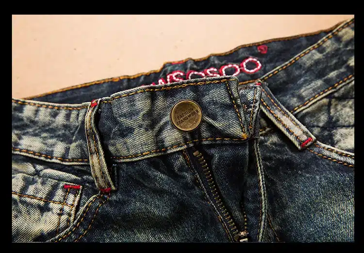 LetsKeep 2017 New patchwork Denim jeans for men biker skinny ripped jeans punk mens plaid Designer jeans pants clothing, MA356 8