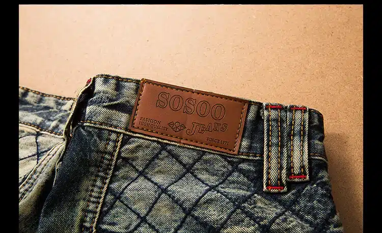 LetsKeep 2017 New patchwork Denim jeans for men biker skinny ripped jeans punk mens plaid Designer jeans pants clothing, MA356 9