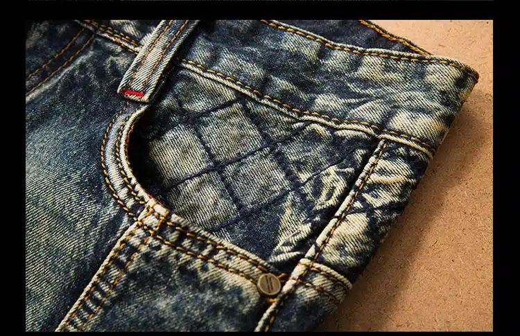 LetsKeep 2017 New patchwork Denim jeans for men biker skinny ripped jeans punk mens plaid Designer jeans pants clothing, MA356 11