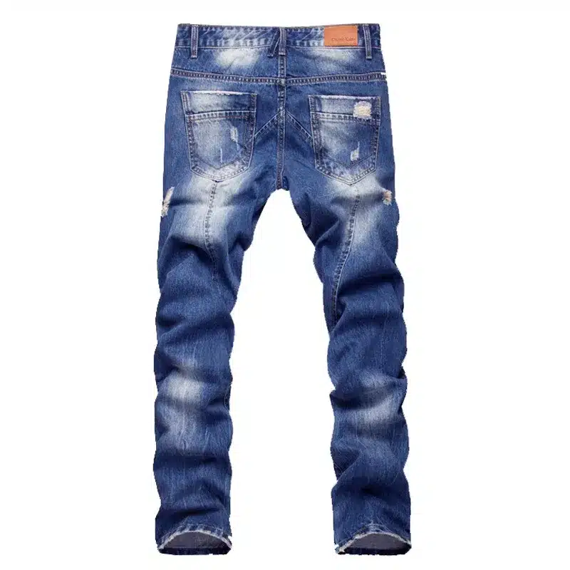 2017 new style hole patch beggars slim men jeans pants men's denim straight trousers 29-40 AYG26 14