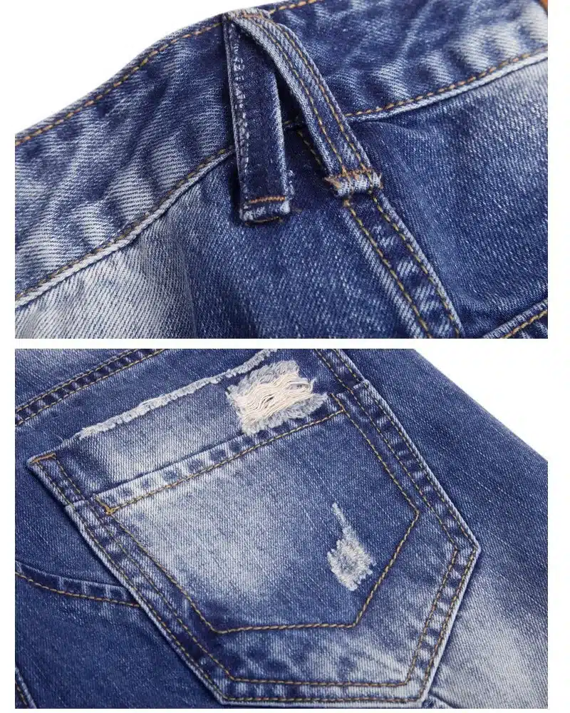 2017 new style hole patch beggars slim men jeans pants men's denim straight trousers 29-40 AYG26 17