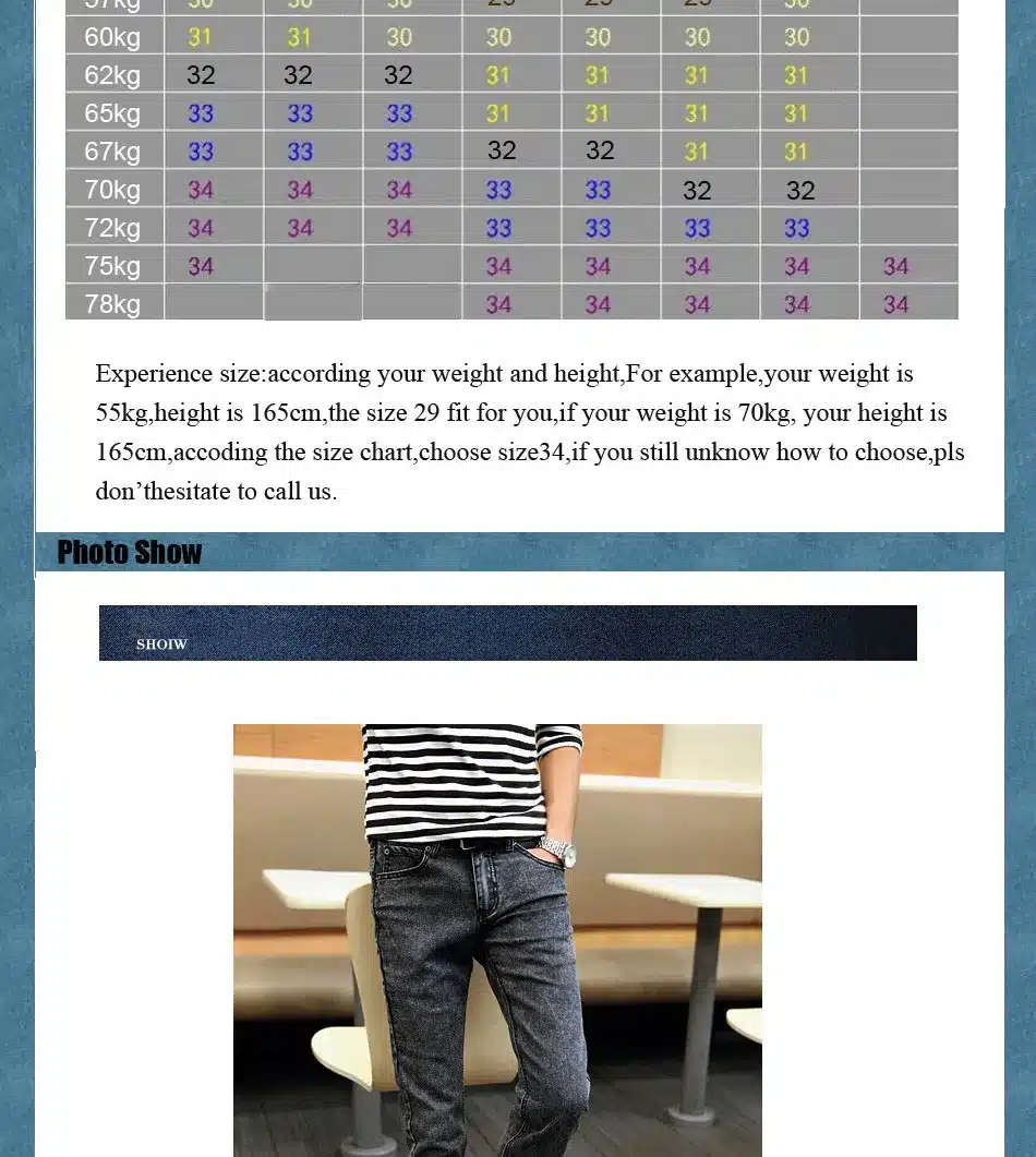 Hot Style Snow Grey Straight Slim Fit Denim Jeans Men Hip Hop Boy Streetwear Harem Pants Teenagers Casual Leg Stretch Trousers 11