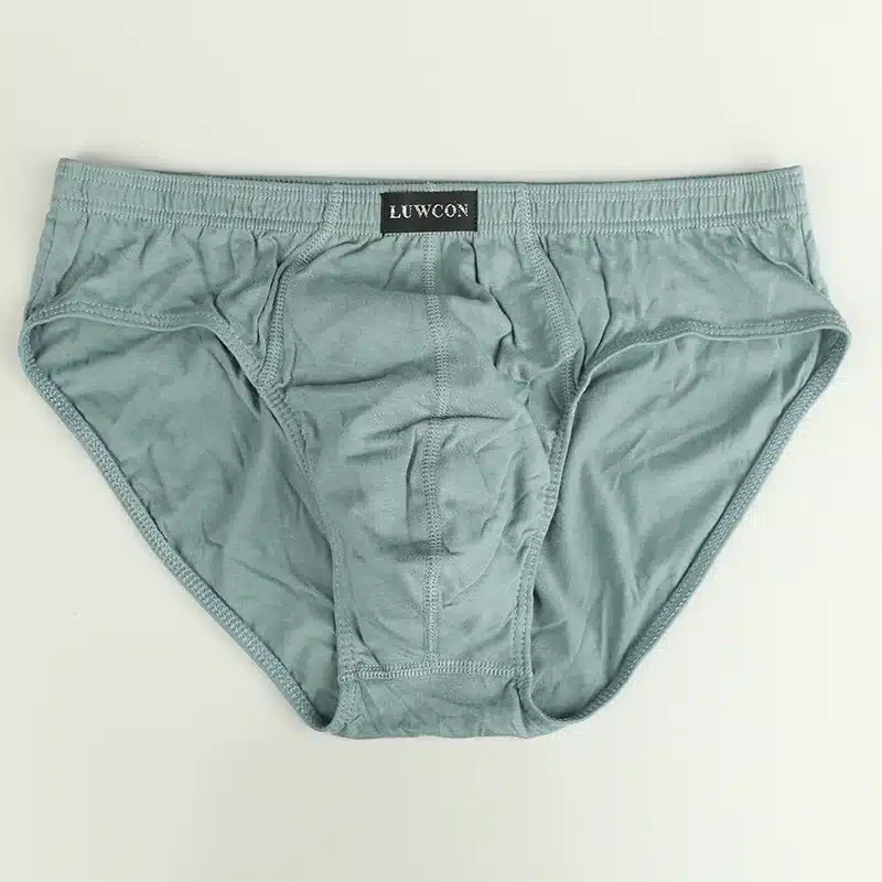 LUWCON New arrival Solid Briefs Factory Direct Sale 4pcs/Lot Mens Brief Cotton Mens Bikini Underwear Pant For Men Sexy Underwear 13