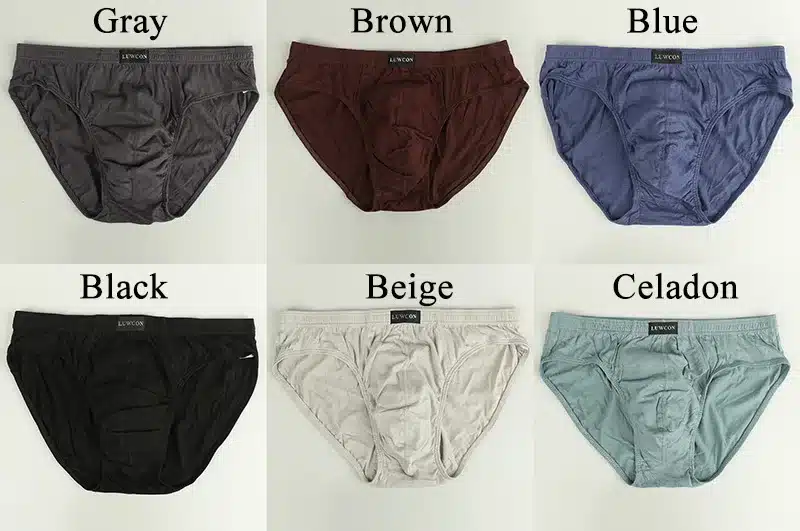 LUWCON New arrival Solid Briefs Factory Direct Sale 4pcs/Lot Mens Brief Cotton Mens Bikini Underwear Pant For Men Sexy Underwear 22