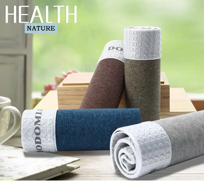 Luxury Male Panties Wide Waistband Boxer Nature Cotton Men Underwear Plus Size Cueca Boxer Shorts Homme 4pcs/lot 1