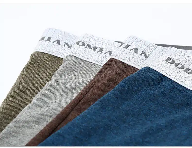 Luxury Male Panties Wide Waistband Boxer Nature Cotton Men Underwear Plus Size Cueca Boxer Shorts Homme 4pcs/lot 6