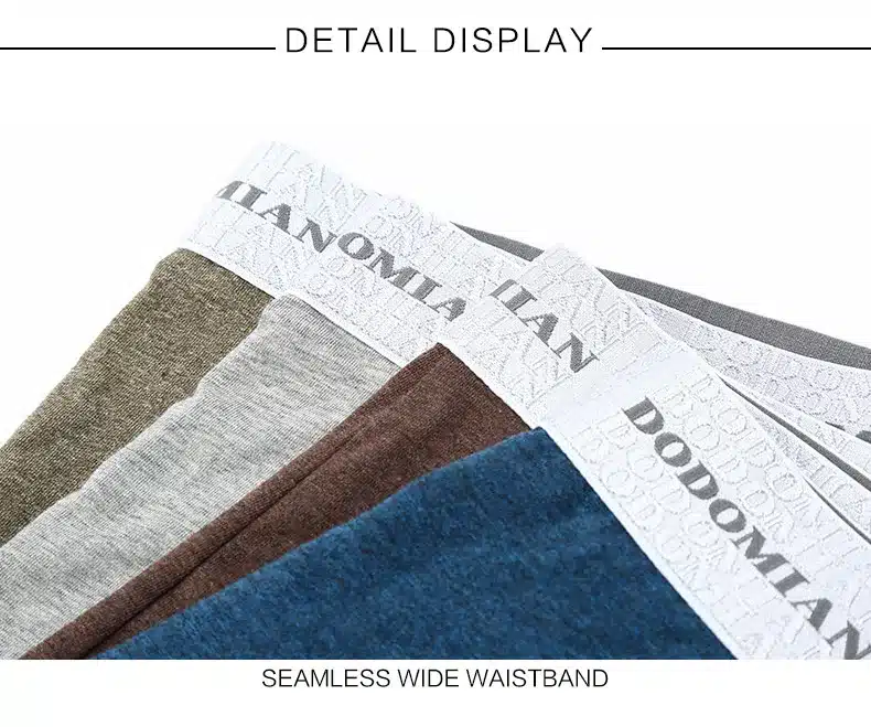 Luxury Male Panties Wide Waistband Boxer Nature Cotton Men Underwear Plus Size Cueca Boxer Shorts Homme 4pcs/lot 11