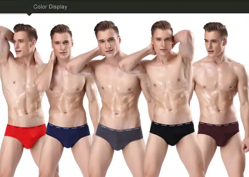 DANJIU Hot Bamboo Fiber Men's Underwear Sexy Comfortable Breathable Briefs Elasticity Male Underpants Men Solid Cueca Panties 14