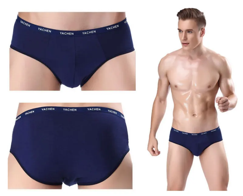 DANJIU Hot Bamboo Fiber Men's Underwear Sexy Comfortable Breathable Briefs Elasticity Male Underpants Men Solid Cueca Panties 15
