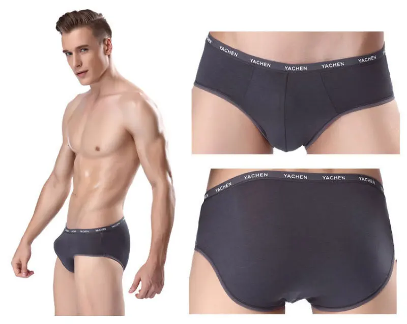 DANJIU Hot Bamboo Fiber Men's Underwear Sexy Comfortable Breathable Briefs Elasticity Male Underpants Men Solid Cueca Panties 16
