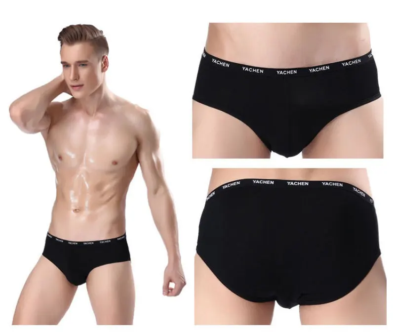 DANJIU Hot Bamboo Fiber Men's Underwear Sexy Comfortable Breathable Briefs Elasticity Male Underpants Men Solid Cueca Panties 17