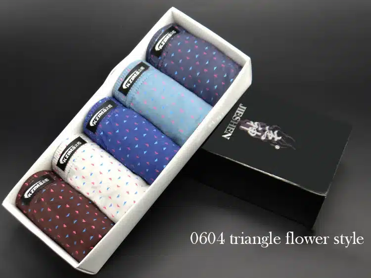 5 pieces boxed all cotton underwear ultra-large size men's briefs male 5 colors underpants underwear 3