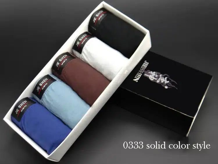 5 pieces boxed all cotton underwear ultra-large size men's briefs male 5 colors underpants underwear 4