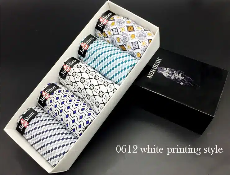 5 pieces boxed all cotton underwear ultra-large size men's briefs male 5 colors underpants underwear 6