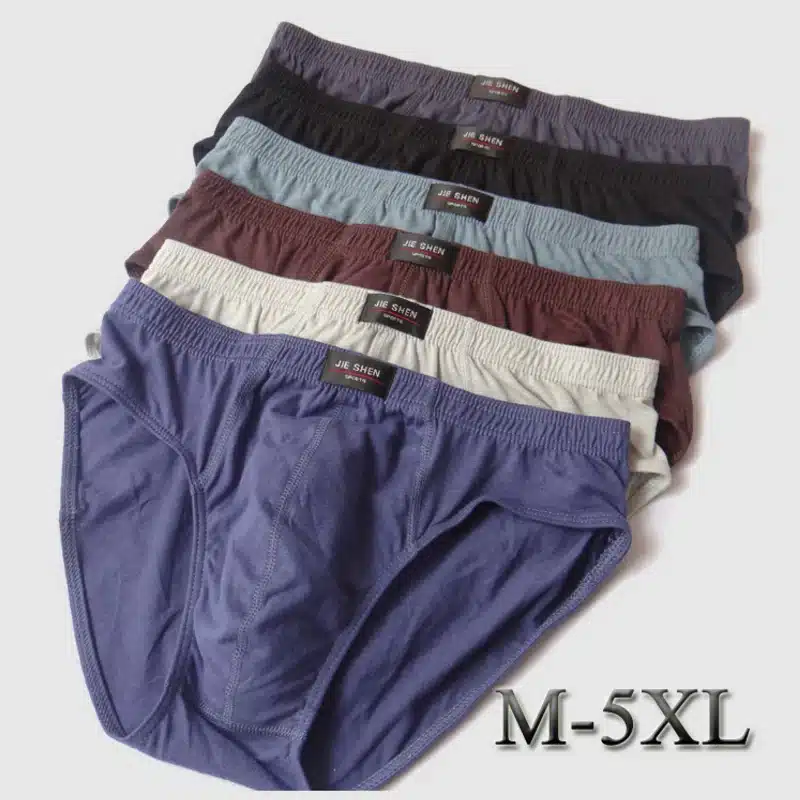 Hot sale all cotton underwear ultra-large size men's briefs male solid color underpants M-5XL 13