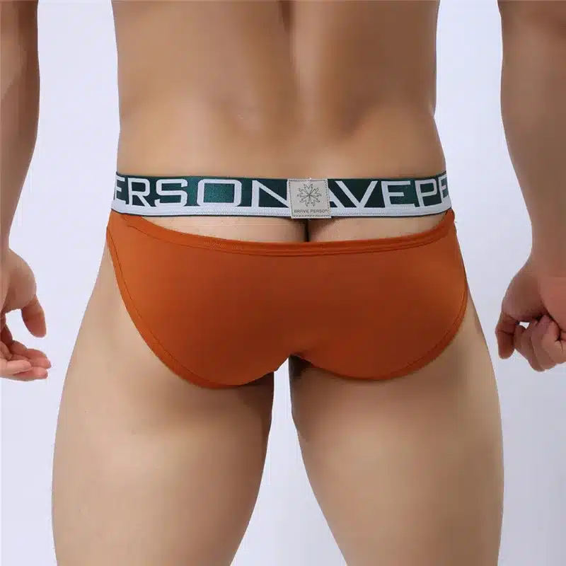 BRAVE PERSON Underwear Men Male Sexy Briefs Cotton Fabric Hollow Design Men Underwear Briefs Men Underpants B1159 Gay Underwear 32