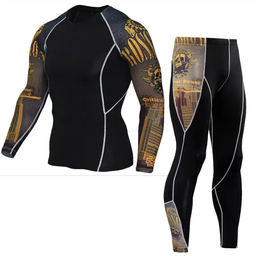 Top quality new thermal underwear men underwear sets compression fleece sweat quick drying thermo underwear men clothing 18