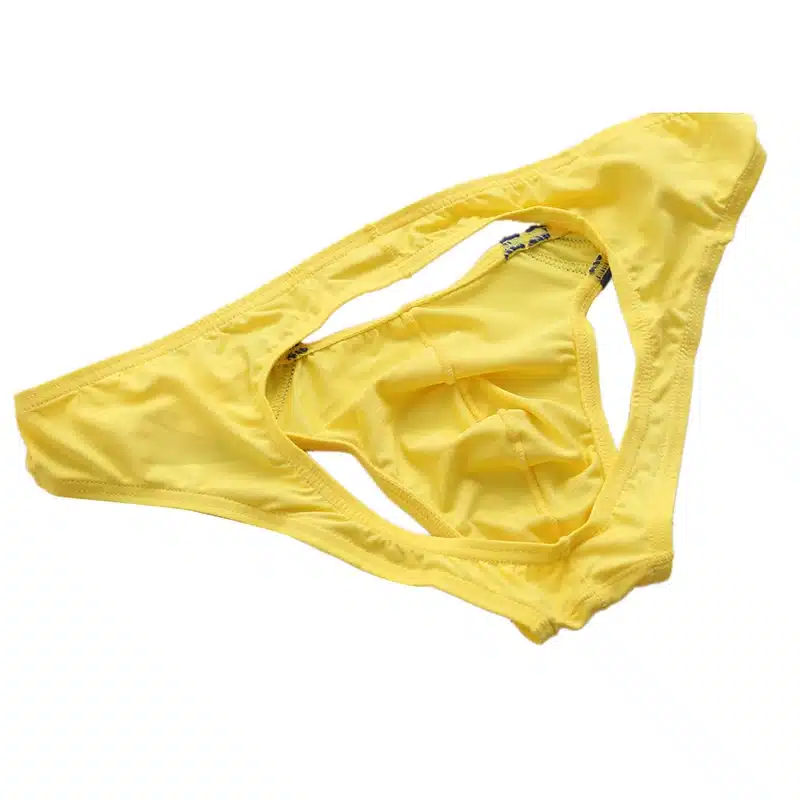 Men's Sexy Trousers M-2XL Black/Yellow Comfortable T-Pants U Convex Briefs 6