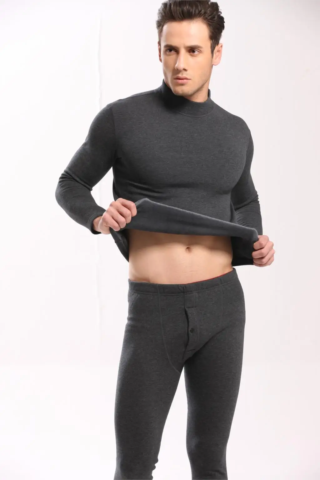 HOT SALE 2017 new thermal underwear mens long johns men Autumn winter shirt+pants 2 piece set warm thick plus velvet size M-XXXL 14