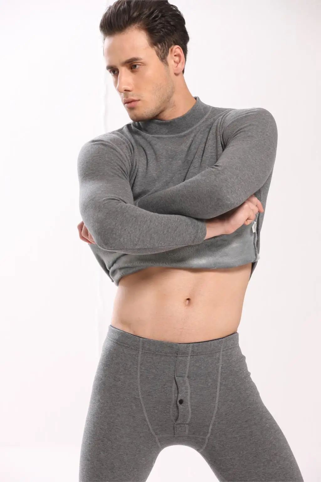 HOT SALE 2017 new thermal underwear mens long johns men Autumn winter shirt+pants 2 piece set warm thick plus velvet size M-XXXL 16