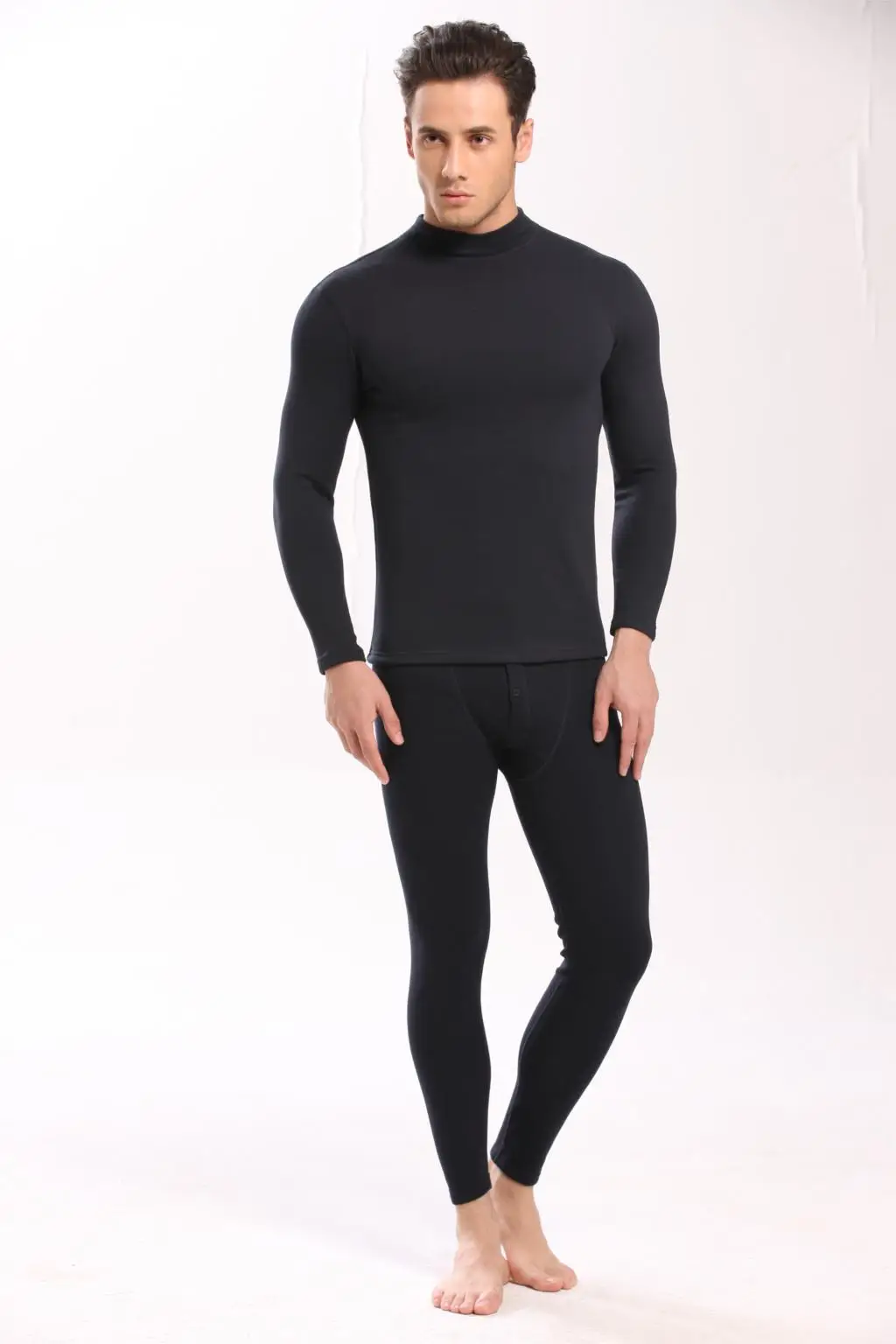 HOT SALE 2017 new thermal underwear mens long johns men Autumn winter shirt+pants 2 piece set warm thick plus velvet size M-XXXL 17