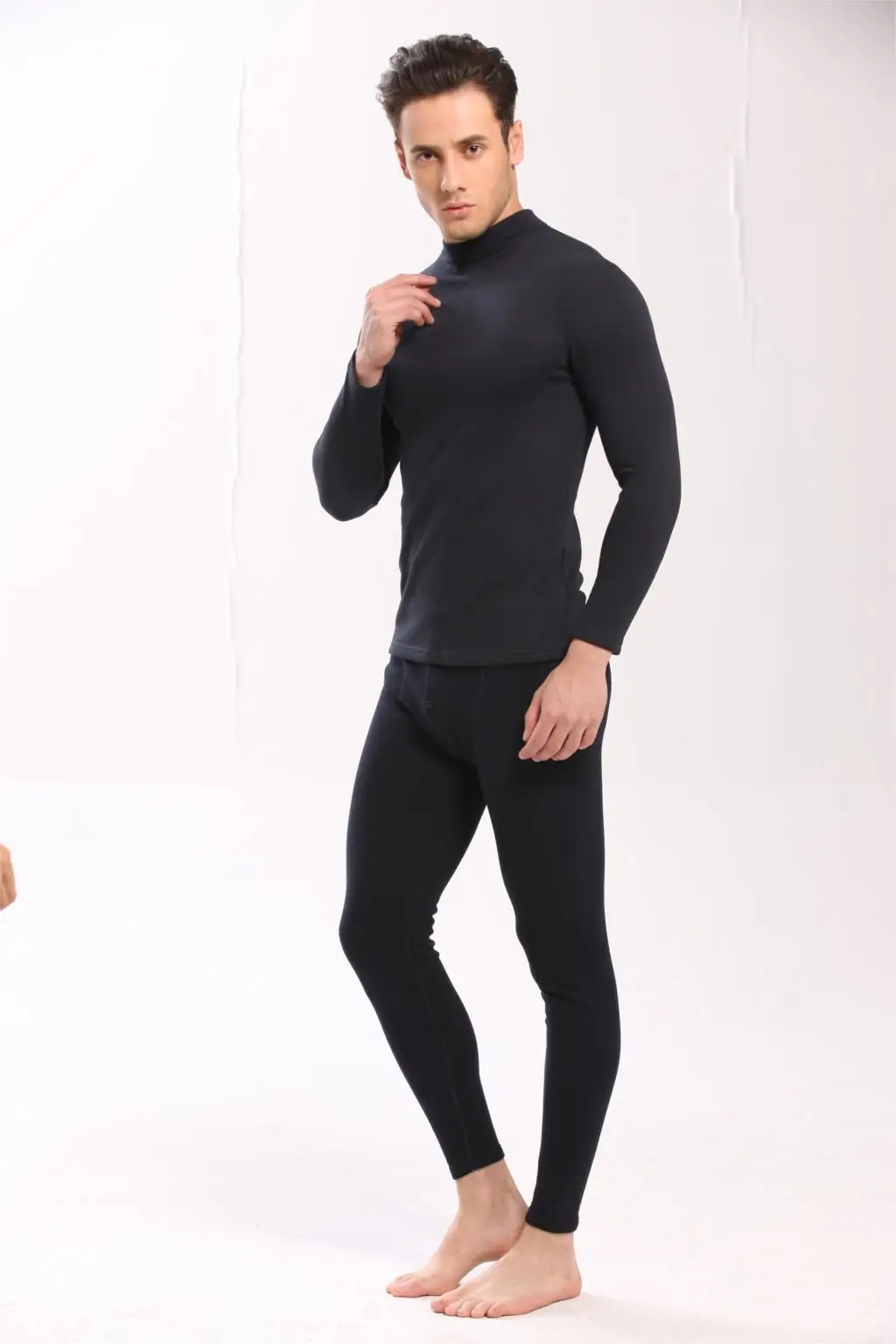 HOT SALE 2017 new thermal underwear mens long johns men Autumn winter shirt+pants 2 piece set warm thick plus velvet size M-XXXL 18