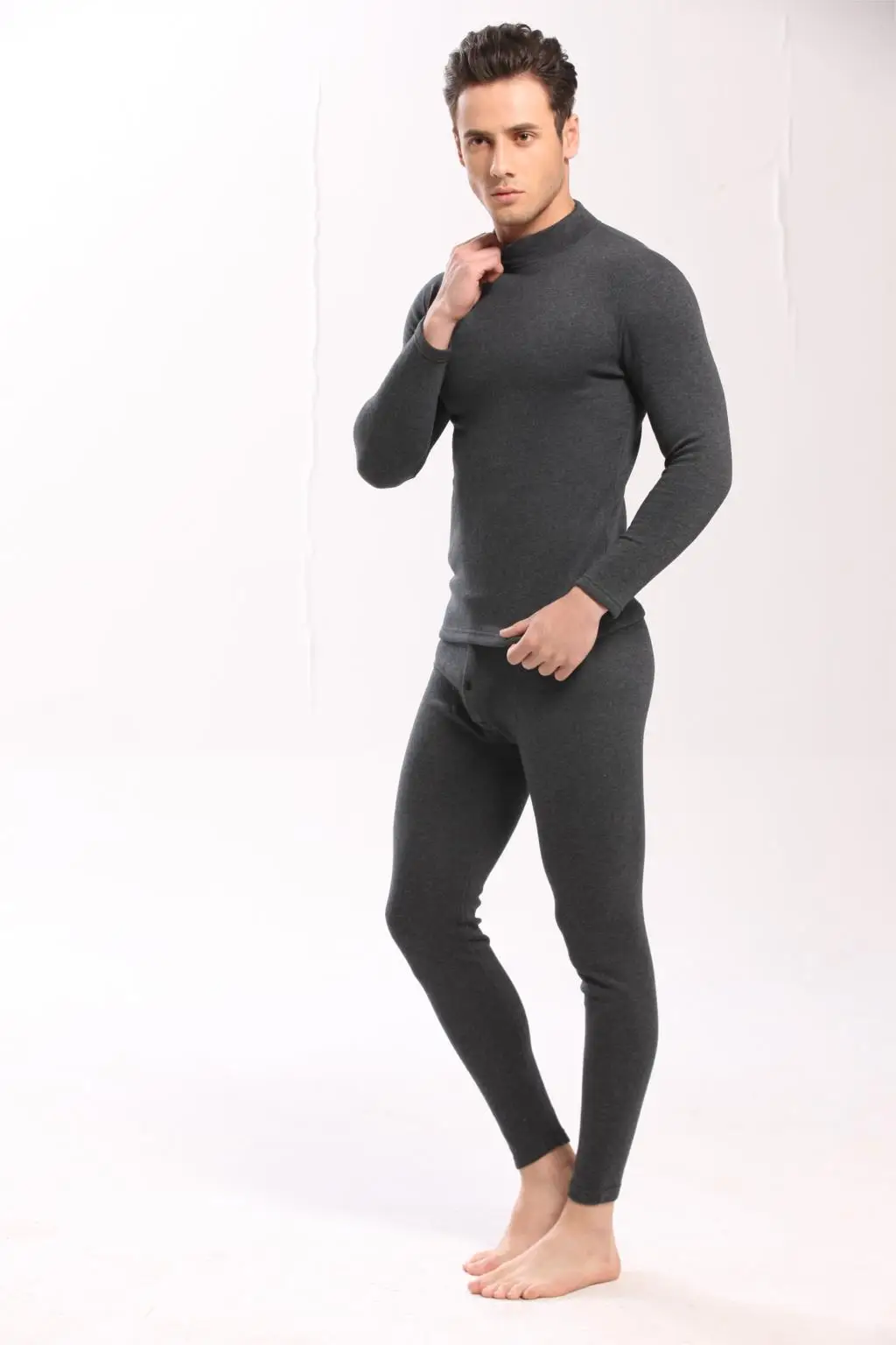 HOT SALE 2017 new thermal underwear mens long johns men Autumn winter shirt+pants 2 piece set warm thick plus velvet size M-XXXL 20