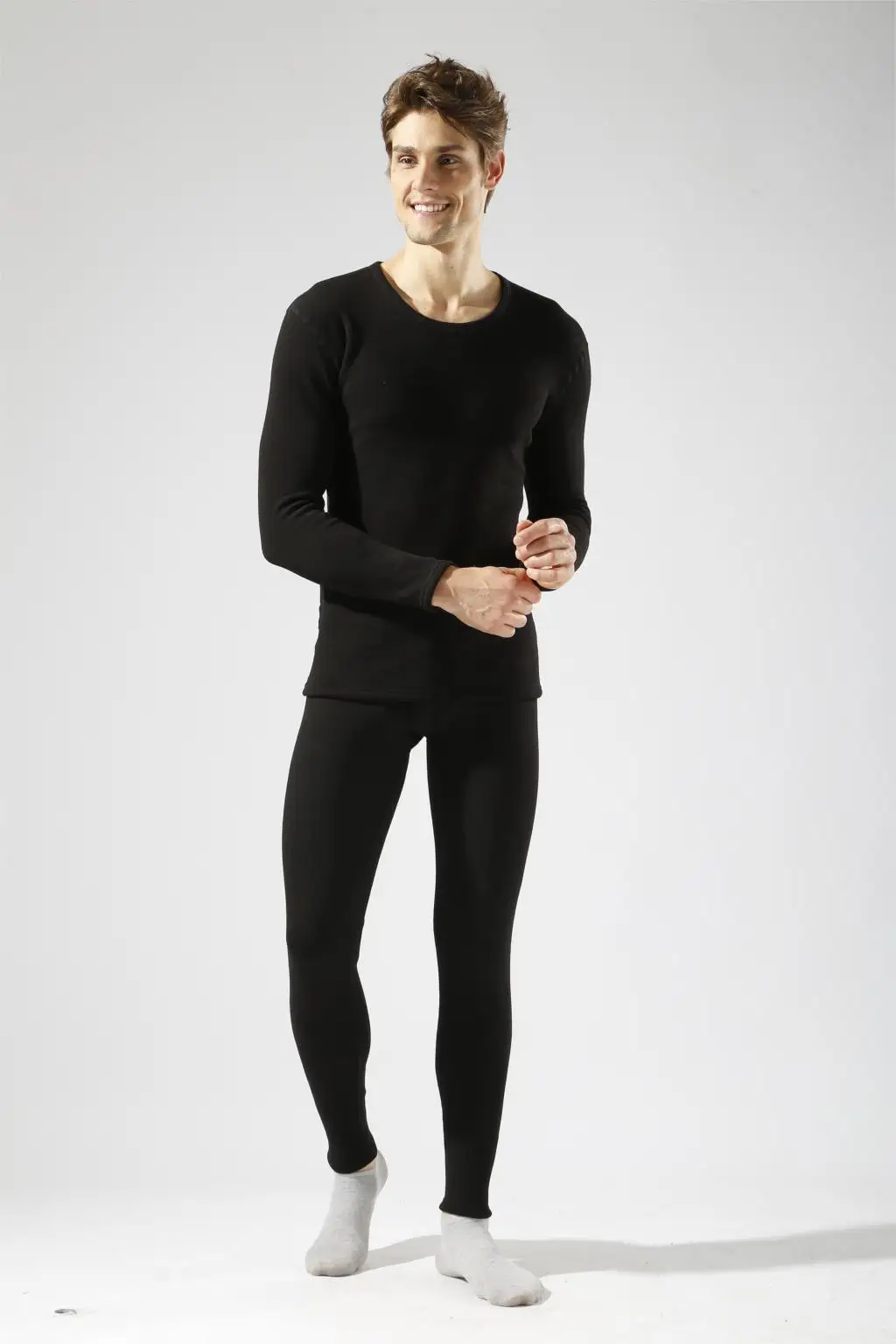 HOT SALE 2017 new thermal underwear mens long johns men Autumn winter shirt+pants 2 piece set warm thick plus velvet size M-XXXL 30