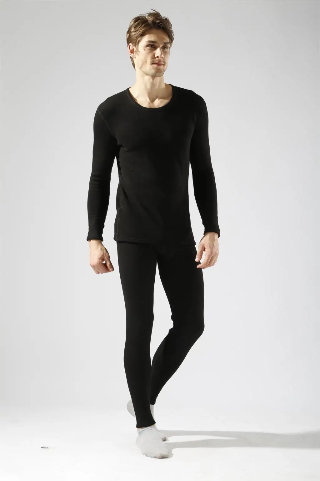 HOT SALE 2017 new thermal underwear mens long johns men Autumn winter shirt+pants 2 piece set warm thick plus velvet size M-XXXL 31