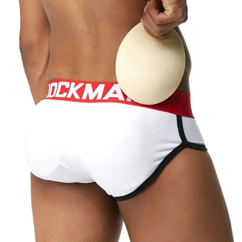 JOCKMAIL Brand Enhancing Mens Underwear Briefs Sexy Bulge Gay Penis pad Front + Back Magic buttocks Double Removable Push Up Cup 28