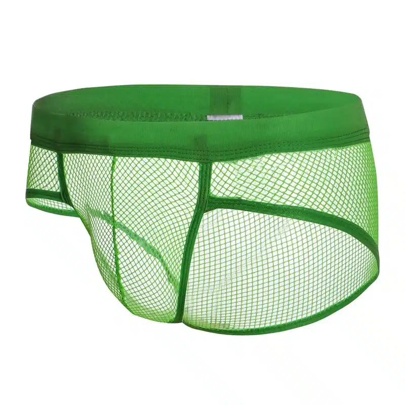 Hot Selling Men Underwear Transparent Net Mesh Bikini Briefs Underwear Bulge Underpants Fashion Waist Brief Sexy Lingerie Gift 9
