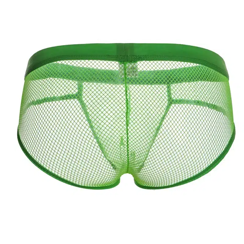 Hot Selling Men Underwear Transparent Net Mesh Bikini Briefs Underwear Bulge Underpants Fashion Waist Brief Sexy Lingerie Gift 10