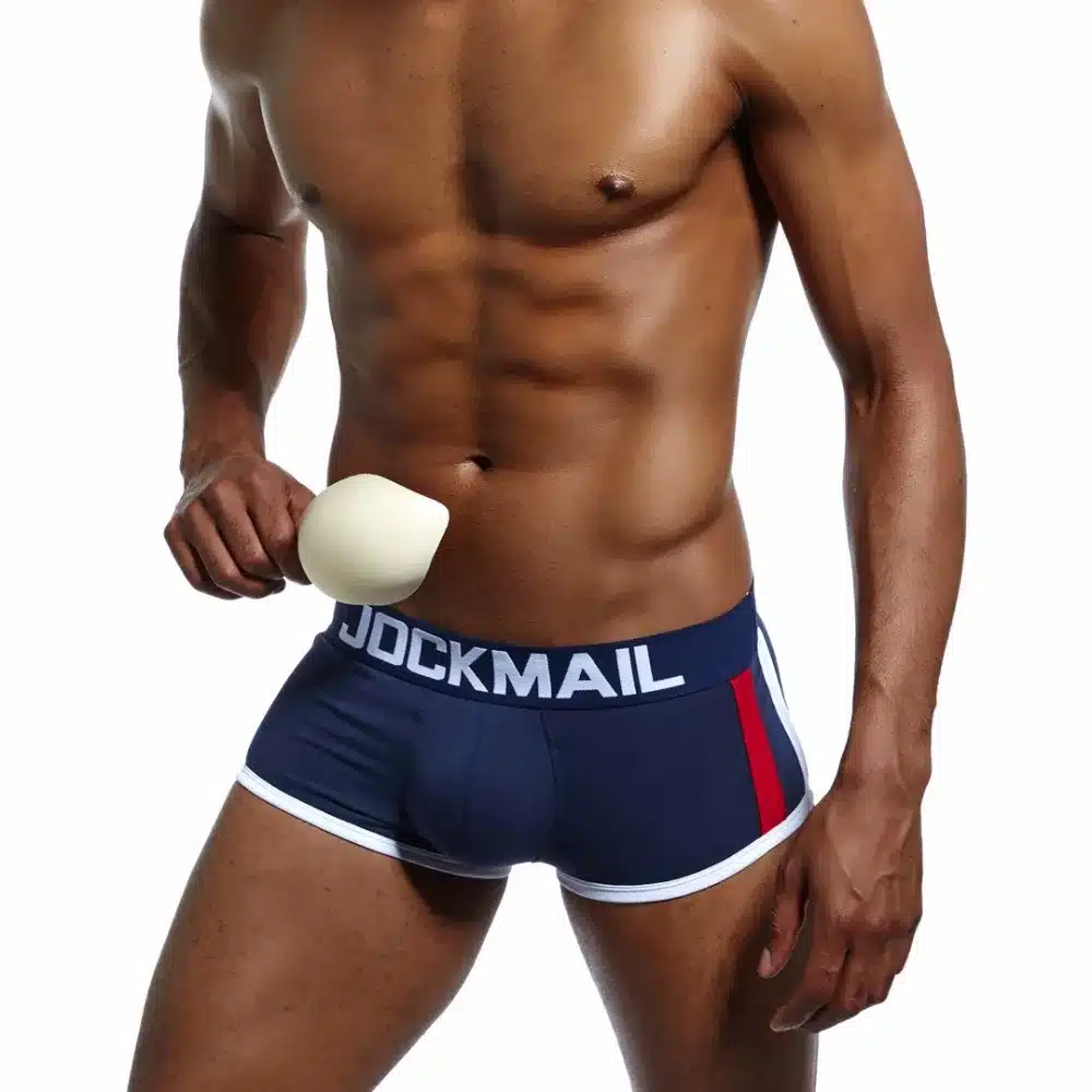 JOCKMAIL brand mens underwear boxers sexy Front Push up cup bulge enhancing gay underwear men boxer shorts Enlarge Underpants 11