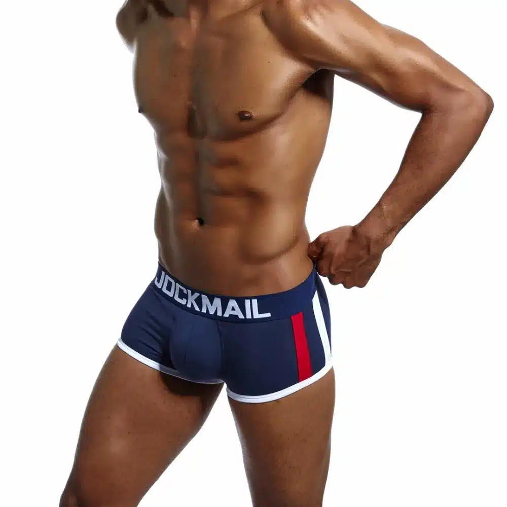 JOCKMAIL brand mens underwear boxers sexy Front Push up cup bulge enhancing gay underwear men boxer shorts Enlarge Underpants 12