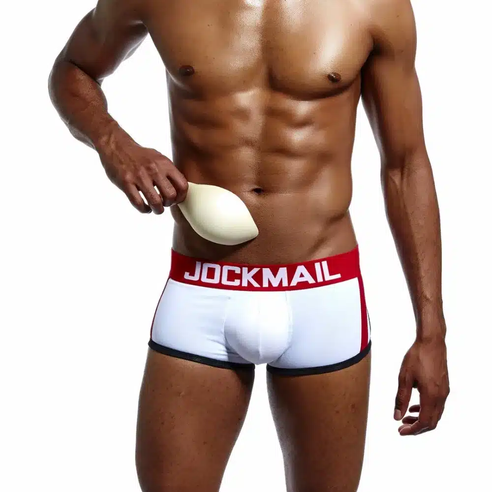 JOCKMAIL brand mens underwear boxers sexy Front Push up cup bulge enhancing gay underwear men boxer shorts Enlarge Underpants 15