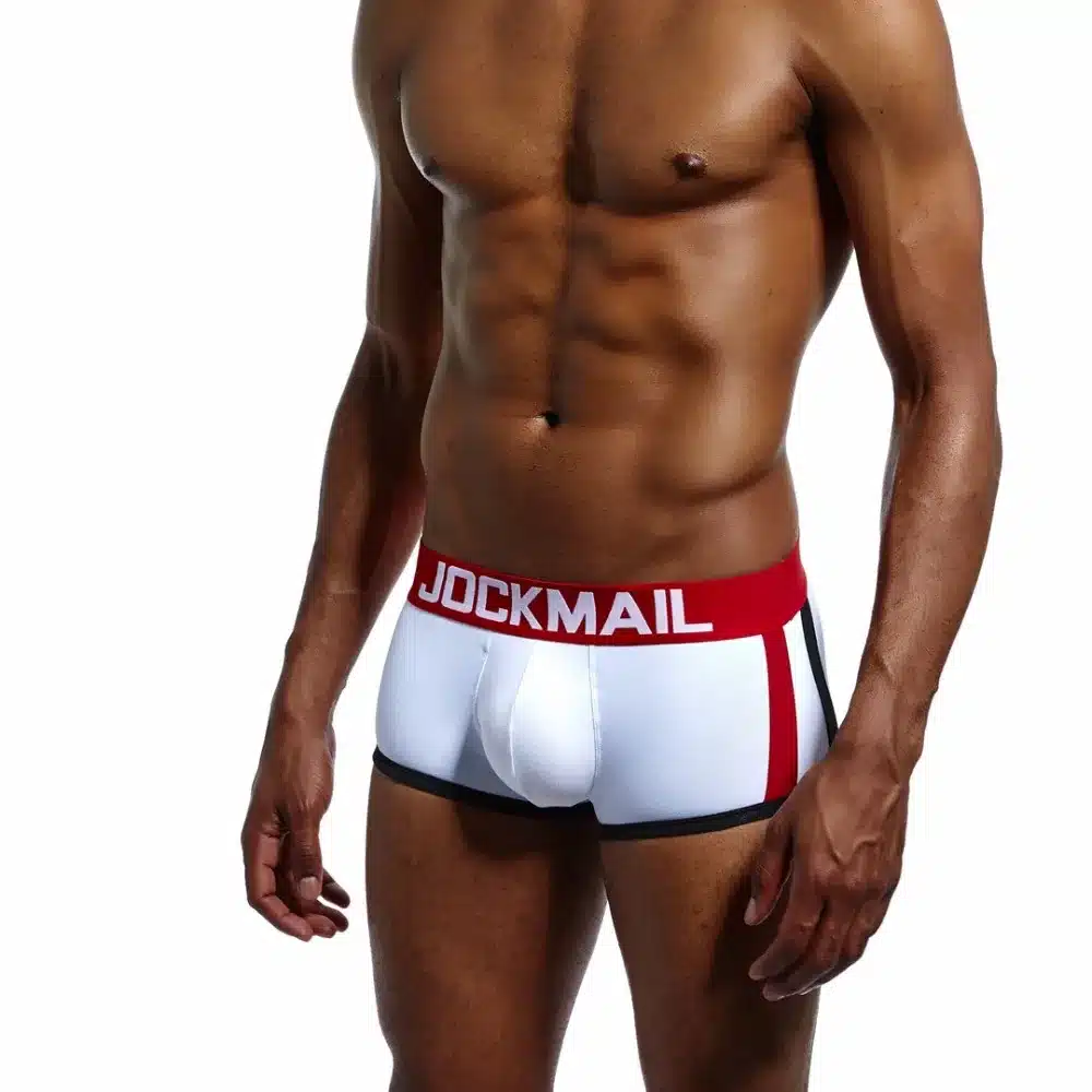 JOCKMAIL brand mens underwear boxers sexy Front Push up cup bulge enhancing gay underwear men boxer shorts Enlarge Underpants 16