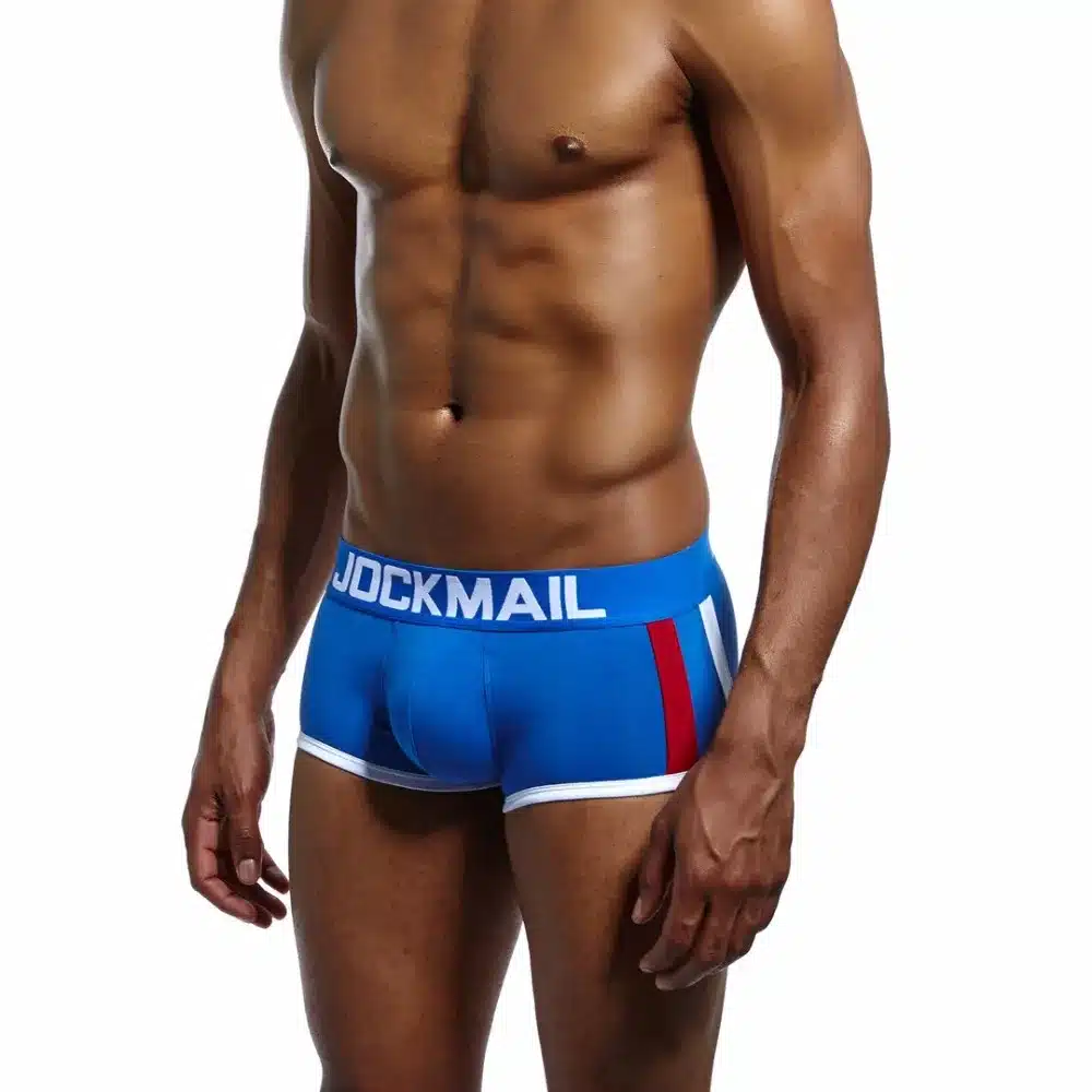 JOCKMAIL brand mens underwear boxers sexy Front Push up cup bulge enhancing gay underwear men boxer shorts Enlarge Underpants 20