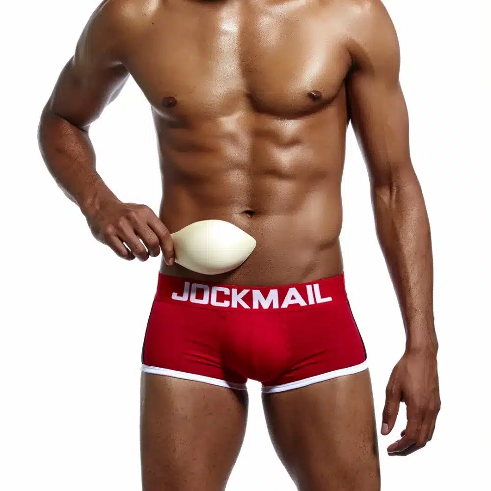 JOCKMAIL brand mens underwear boxers sexy Front Push up cup bulge enhancing gay underwear men boxer shorts Enlarge Underpants 27
