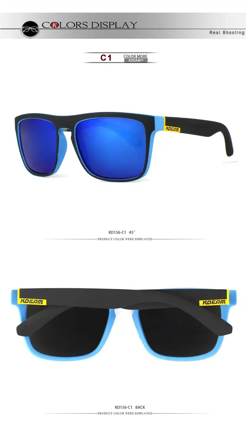 Fashion Guy's Sun Glasses From Kdeam Polarized Sunglasses Men Classic Design All-Fit Mirror Sunglass With Brand Box CE 14