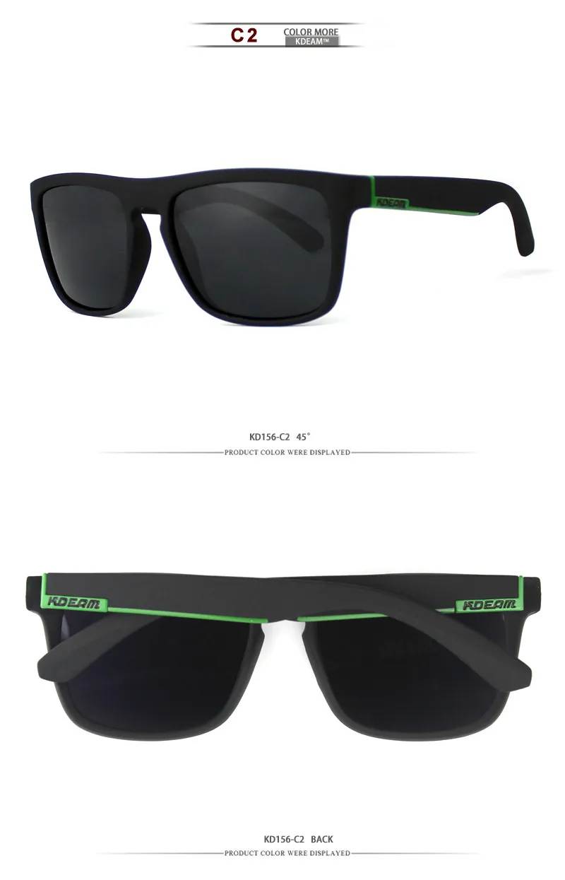 Fashion Guy's Sun Glasses From Kdeam Polarized Sunglasses Men Classic Design All-Fit Mirror Sunglass With Brand Box CE 15