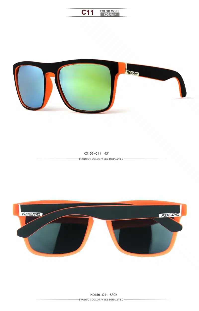 Fashion Guy's Sun Glasses From Kdeam Polarized Sunglasses Men Classic Design All-Fit Mirror Sunglass With Brand Box CE 17